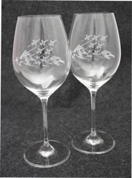 Immagine di Patrouille Suisse Weinglas. 1 Karton mit 2 Gläser. Postversand möglich. 