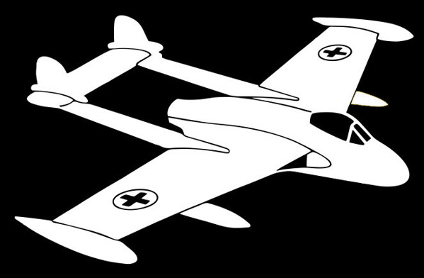 Image de De Havilland Venom forces aeriennes suisses autocollant sticker pour voiture