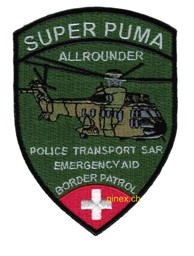 Image de Super Puma écusson brodé Forces aériennes suisses