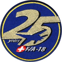 Image de 25 Jahre F/A-18 Hornet in der Schweizer Luftwaffe Abzeichen Patch rund 