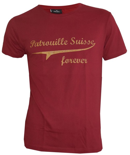 Immagine di Patrouille Suisse forever, T-Shirt weinrot