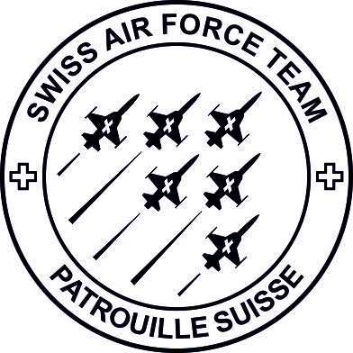 Immagine di Patrouille Suisse Logo Autoaufkleber 270mm medium 