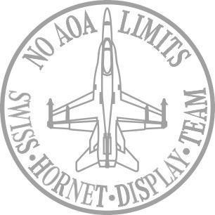 Immagine di NO AOA Swiss Hornet Display Team Autoaufkleber 270mm Medium