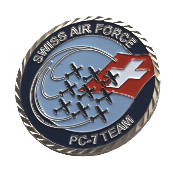 Bild von Coins Swiss Air Force PC-7 TEAM altes Logo