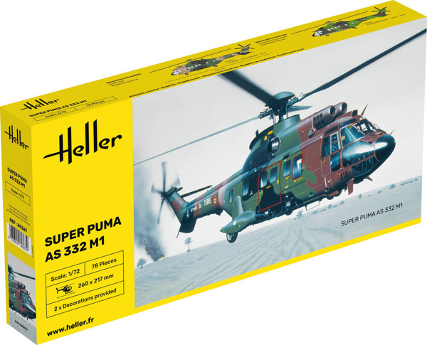 Bild von Super Puma AS332 Helikopter Plastikmodellbausatz Heller Schweizer Luftwaffe 1:72