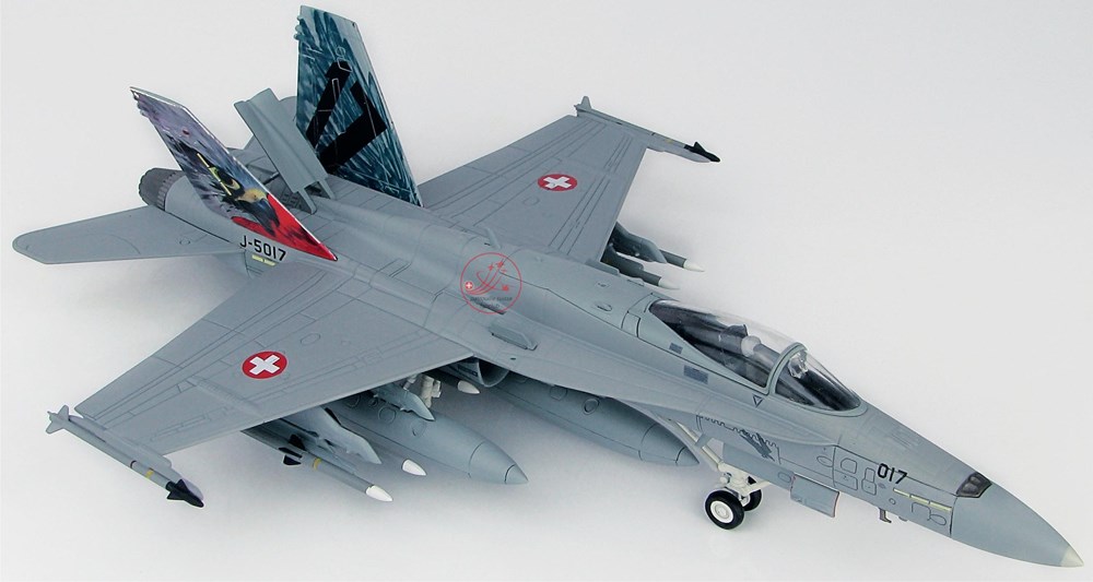 Immagine di Staffel 17 F/A-18 Hornet Metallmodell 1:72. Sonderlackierung Fliegerstaffel 17 Hobby Master HA3599.