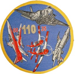 Bild von Rückenaufnäher, 110 Jahre Luftwaffe, gewobenes Abzeichen mit Leimschicht, 220mm