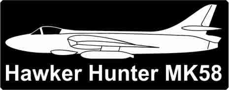 Bild von Hawker Hunter side mit Schrift