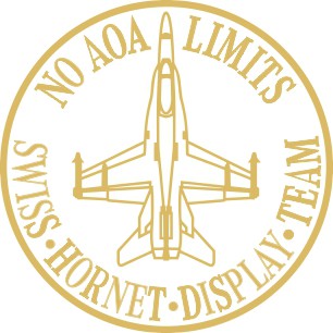 Immagine di NO AOA Swiss Hornet Display Team Autoaufkleber 120mm Small