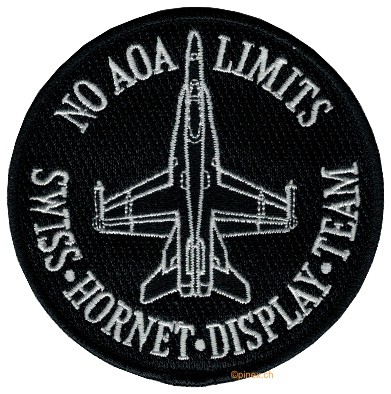 Bild von NO AOA Swiss Hornet Display Team Abzeichen schwarz