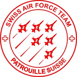Bild von Patrouille Suisse Logo Autoaufkleber 120mm Small