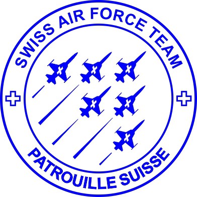 Immagine di Patrouille Suisse Logo Autoaufkleber 120mm Small