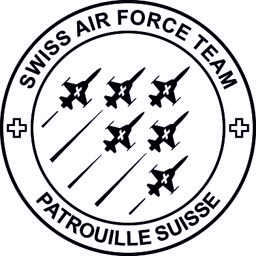 Bild von Patrouille Suisse Logo Offiziell Autoaufkleber 270mm medium 