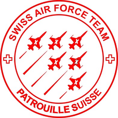 Immagine di Patrouille Suisse Logo Autoaufkleber 270mm medium 