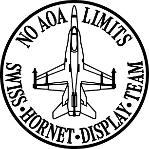 Bild von NO AOA Swiss Hornet Display Team Autoaufkleber 270mm Medium